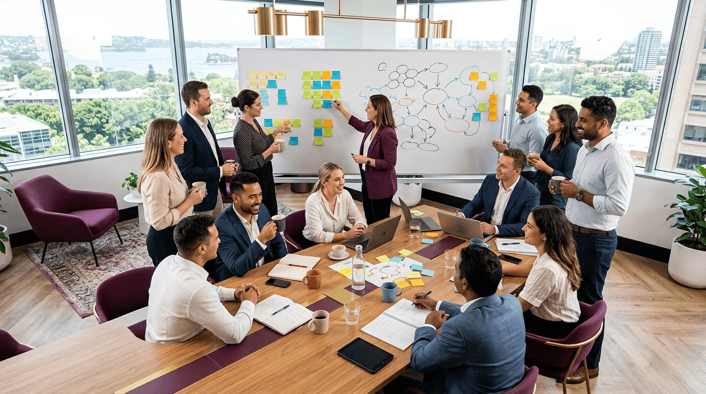 Growth Accelerator Workshop for Australian SMEs — Signature facilitated session to diagnose blockers and map a clear 12-month growth plan.